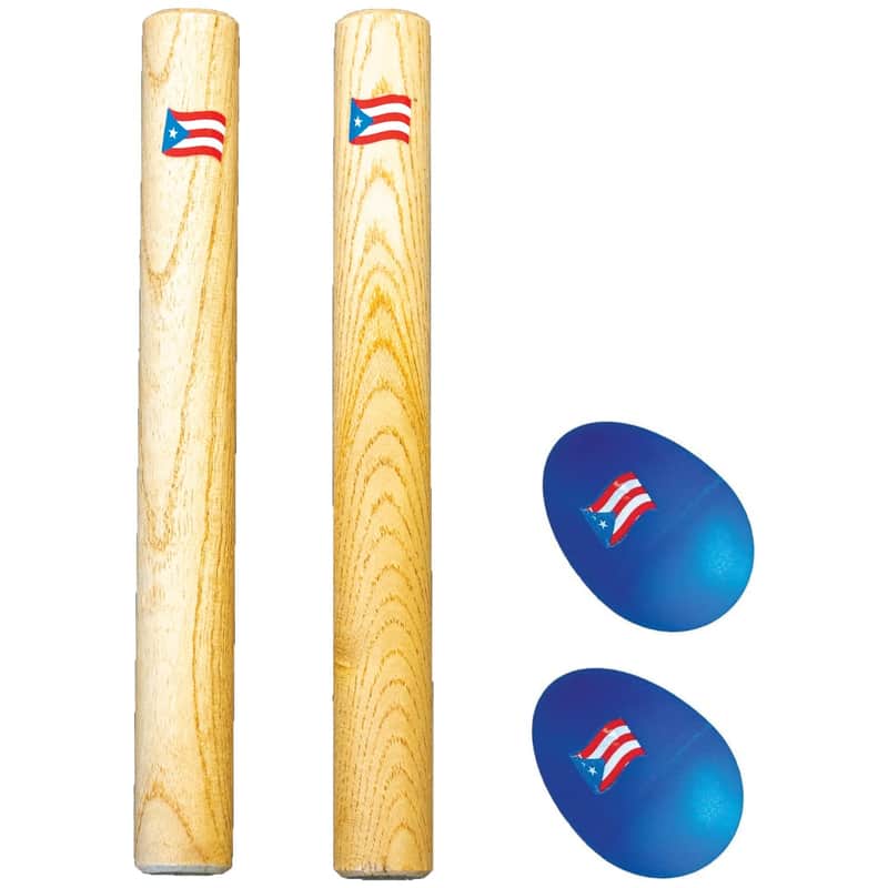 Hand Percussion Musical Instrument Set Puerto Rico Flag - | Reverb