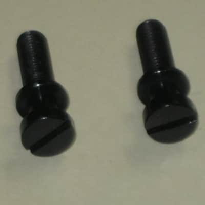 ONE pair of rarely used (rarely handled) Gibson BLACK GLOSS Finish STUDS (aka Mounting Pieces) and Black Finish ANCHORS (aka Inserts) for PTTP BLACK GLOSS Finish Stop Bar Tailpiece (Tailpiece NOT included) came off of a 2000 LP Gothic (NO guitar) image 9