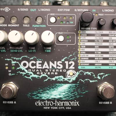 Electro-Harmonix Oceans 12 Dual-Stereo Reverb Effects Pedal w/Box image 1