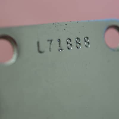Vintage 1965 Fender PRE-CBS Stratocaster L-series Neckplate w/ Screws Telecaster Strat Tele P-BASS image 5