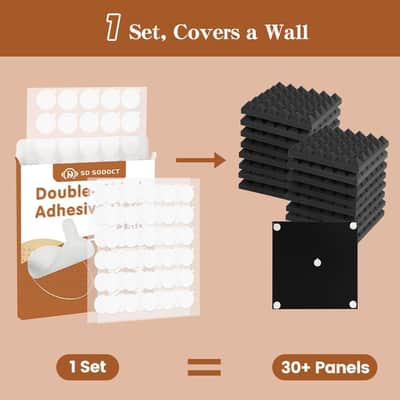 150 Pack White Point Double-Sided Adhesive Dots For Acoustic Foam Panels Removable Mounting Tapes Strong Adhesive Dots Sound Proofing Transparent Putty Clear Sticker Heavy Duty image 4