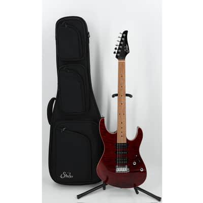 Suhr Modern Plus HSH Electric Guitar - Chili Pepper Red w/Roasted Maple Fingerboard image 12