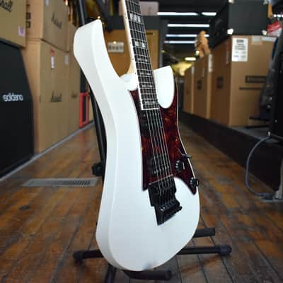 Ibanez Prestige RG653DX Electric Guitar White Flat w/Hard Case image 2