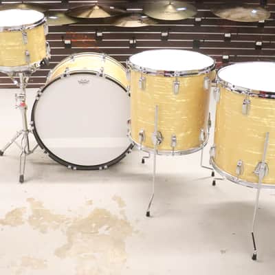 Ludwig USA Legacy Mahogany 4pc Butterscotch Pearl Drum Kit Set 24/18/16/13" image 12