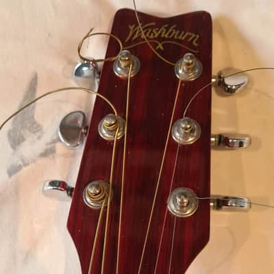 Washburn D-11 TR Trans Red Acoustic Guitar, Made In Korea image 3