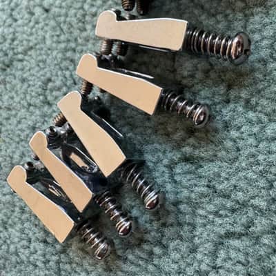 Ibanez Bridge saddles 6pcs 1970s-2000s - Chrome image 6