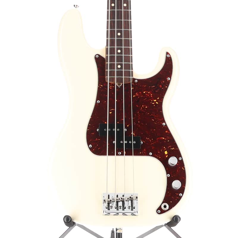 Fender Certified Pre-Owned American Professional II Precision Bass, Rosewood Fingerboard, Olympic White (K5) (29933) image 1