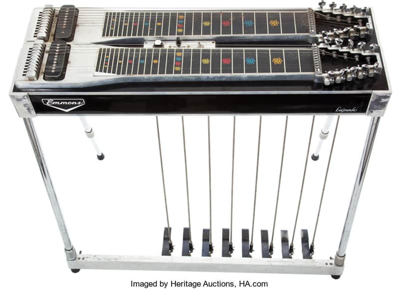 Emmons  D10 1980 Black with original case and volume pedal image 1