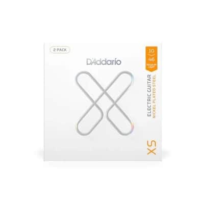 2 Pack, D'Addario XS 10-46 Coated NPS Electric Guitar Strings - XSE1046-2P image 3