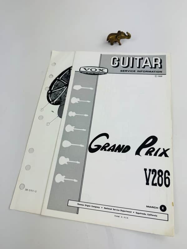 Vox Grand Prix V286 Service Manual 1969 image 1