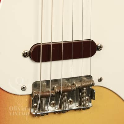 original 1962 Fender Duo-Sonic SLAB BOARD Shaded Sunburst/Maroonburst HANG TAG! image 5