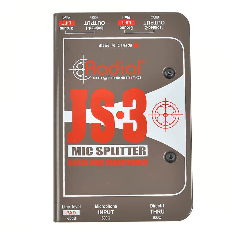 Radial JS3 Passive 3-Way Microphone Splitter image 1
