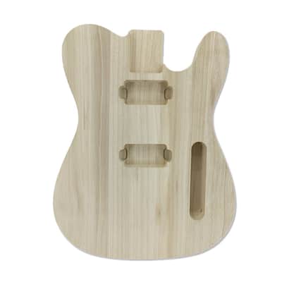Telecaster Style Electric Guitar Body, Paulownia Wood image 1