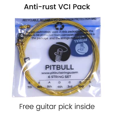 Pitbull Acoustic Guitar Strings Venus Series Coated VAG 11-52 Extra Light SET Free Pick image 3