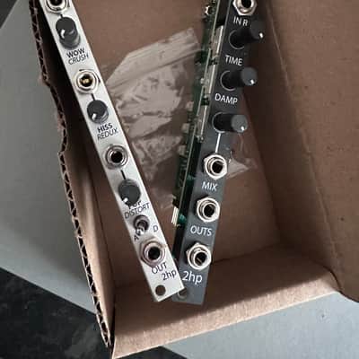 2hp VERB AND Lo-Fi Eurorack Audio Processing Modules (Black) image 1