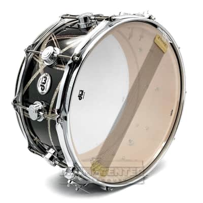 DW Collectors Maple Snare Drum 14x6.5 Smoke Glass Contrails image 3