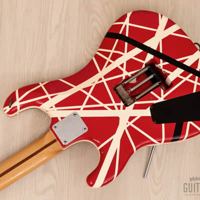 1990s ESP EVH Frankenstrat 5150 VH-250 Striped w/ Floyd Rose, Japan image 14