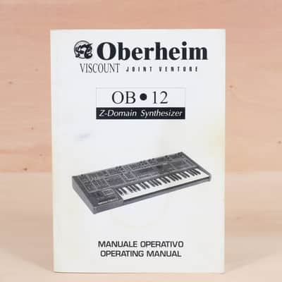 Oberheim OB-12 synthesizer operating manual in English / Italian
