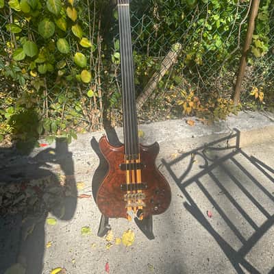 Custom Alembic Fretless 5 String Omega Heart w/LEDs image 3