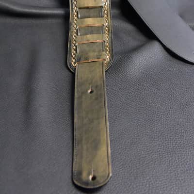 Guitar Leather strap 3.5" Black Crowes this is custom but will show anything can go on a strap image 12
