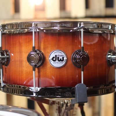 DW Collector's Series Natural to Rich Red Burst Over Macore Drum Set - SO#1138503 image 6