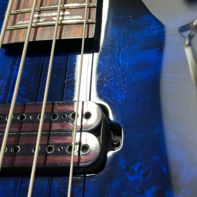 Schecter Omen Elite-4 (2021) - See-Thru Blue Burst #10310 with Gig Bag image 7