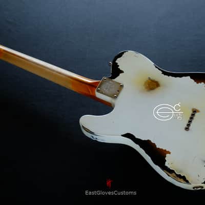 Fender Telecaster American Deluxe 60th Anniversary Series White over Sunburst Aged Heavy Relic Rare image 16