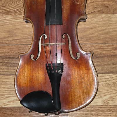 Vintage 1920's John Juzek 1/4 size violin with bow image 3