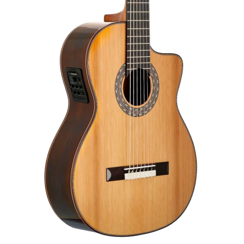 7-String Classical Nylon Guitar – Gayetana A77 | Full Scale 55mm Nut | Jazz / Latin / Extended Range - Cedar image 1