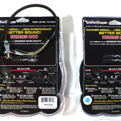 Rockford Fosgate RFIF2SW High Level to RCA Speaker Cables / Lot of 2 image 2