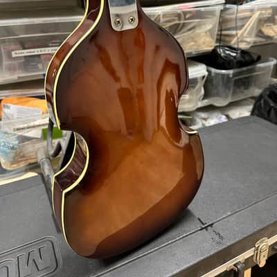rare Vintage Japan Burns Violin VB Bass 1969 - Sunburst Teisco Gen Gakki Tokyo image 8
