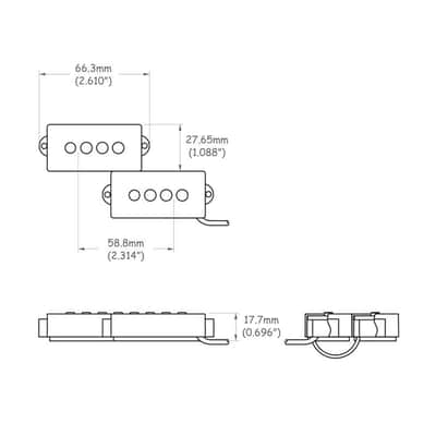 Quarter Pound Alnico 5 PJ Bass Neck and Bridge Pickup Set image 9