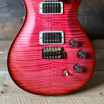 PRS DGT David Grissom Signature Wood Library Flame Maple 10 Top, Brazilian Rosewood FB - RARE! Bonnie Pink Cherry Burst 410959 image 7