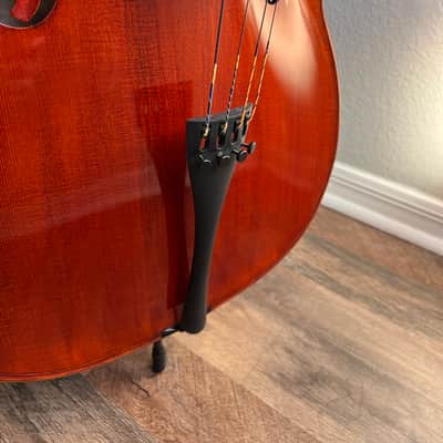 Beautiful 4/4 Panis Angelicus Cello w/ Bow & Hard Rolling Case image 8