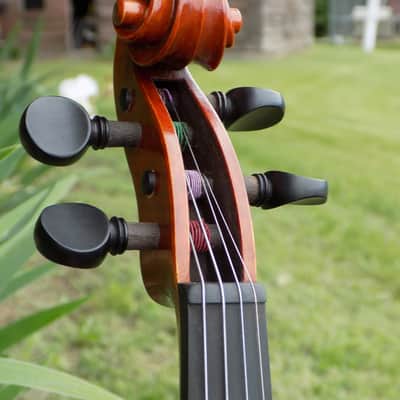 Crow Creek Fiddles Handmade Professional Violin, Red-Brown, With Beautifully Flamed Maple! image 19