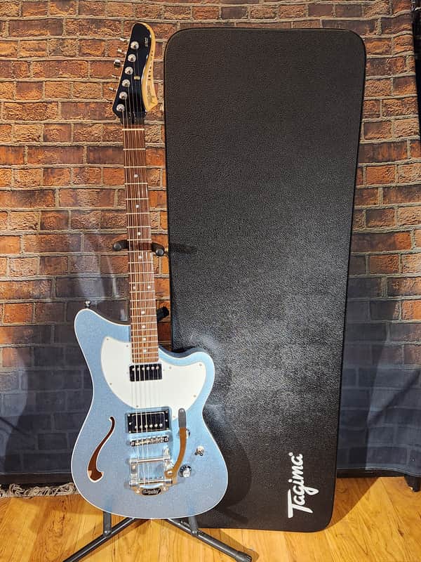 Tagima Brazil Jet Blues Deluxe Lake Placid Blue w/ OHSC image 1