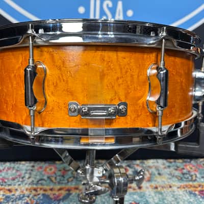 Unkown- 5.5x15" Birdseye Maple 8-Lug Snare Drum, Natural Amber image 7