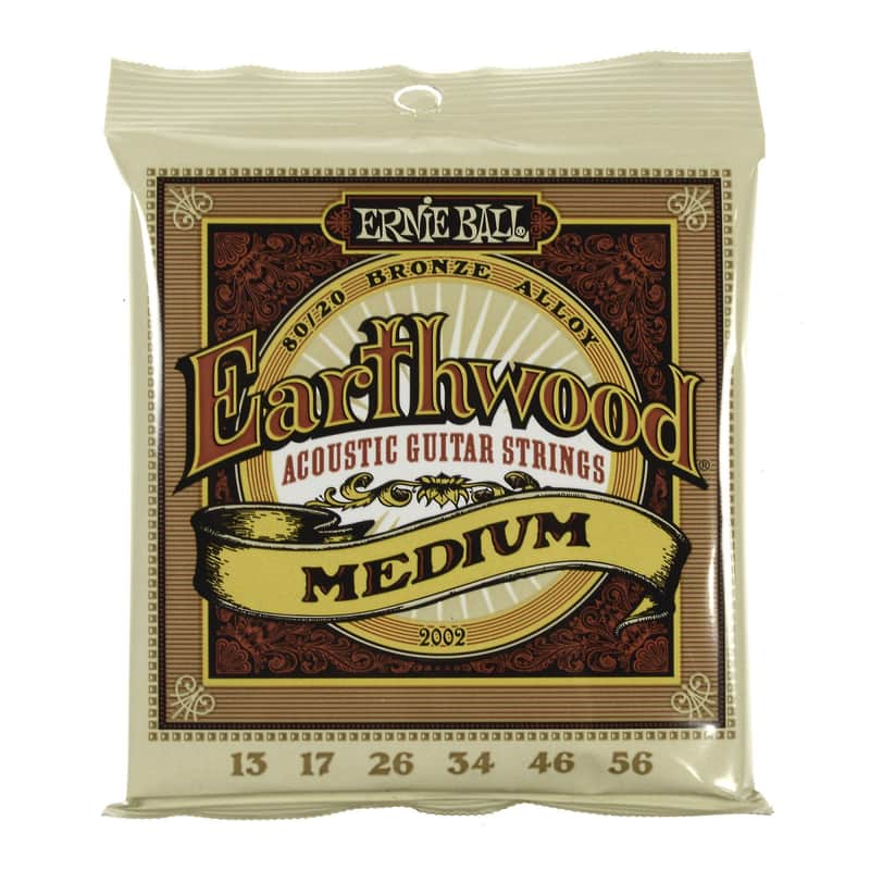 Ernie Ball 2002 Earthwood Medium 80/20 Bronze Acoustic Strings, .013 - .056 image 1