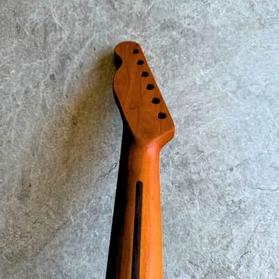 Tele Roasted Rosewood Fretboard Neck  21 Fret Pearl Block Inlays Satin Finish image 7