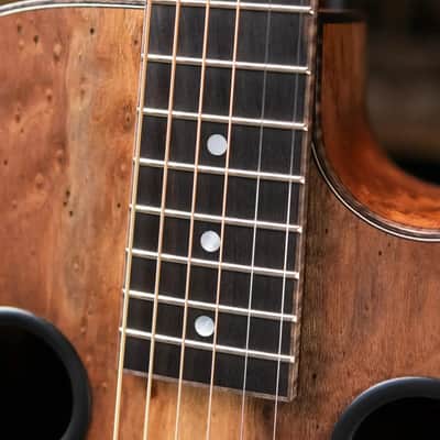 Beard Custom Shop Legacy E Round Neck Acoustic Guitar - Natural Curly Walnut with Hardshell Case image 17