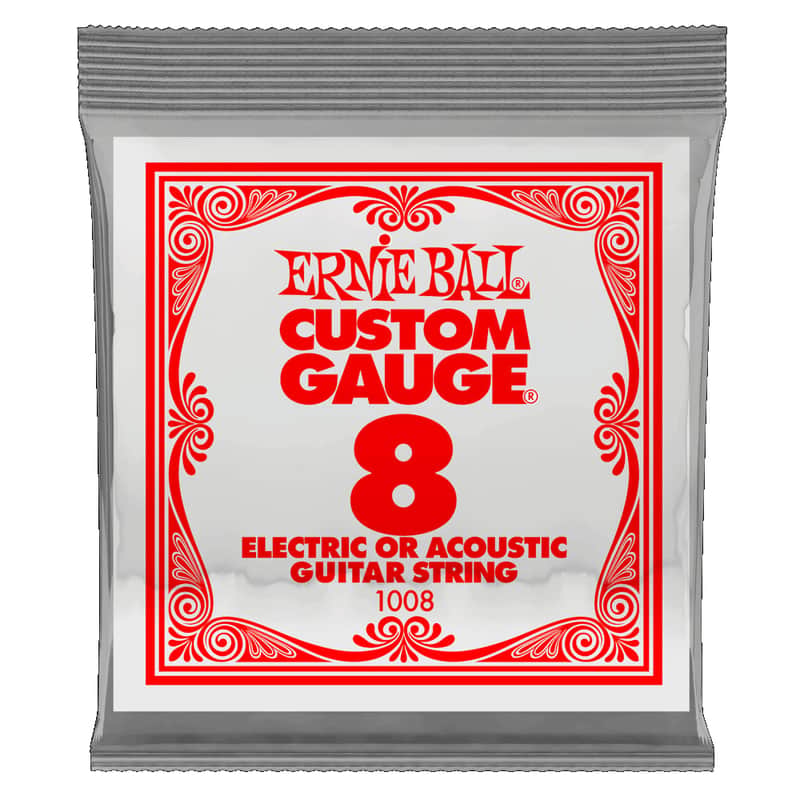 Ernie Ball Plain Steel .008" -- 6 Pack image 1