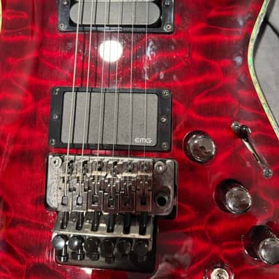 Schecter Hellraiser C-1 FR S Sustainiac 2013 - Present - Black Cherry with Guitar Bag image 1