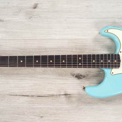 Fender Custom Shop Limited Edition 1964 L-Series Stratocaster Heavy Relic Guitar, Aged Daphne Blue image 7