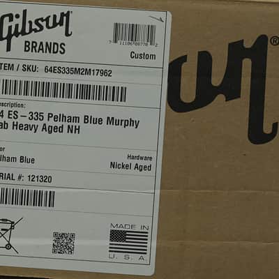 Gibson ES-335 1964 M2M Murphy Lab Heavy Aged Pelham Blue #121320 image 19
