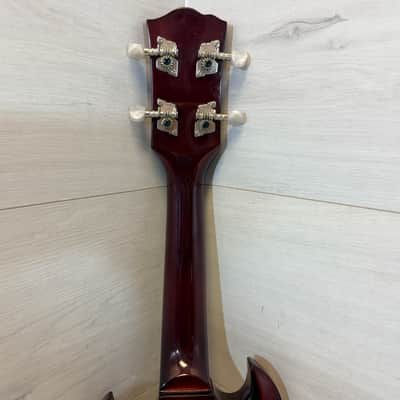 Aileen Music EU240 SG-Style Solid Body Electric Soprano Ukulele Cherry Red image 6