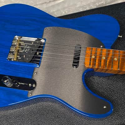 NEW ! Fender American Custom Telecaster NOS - 1-Piece Roasted AAA Flame Maple Neck Fingerboard - Sapphire Blue Transparent - Authorized Dealer - 7.4 lbs - G07467 image 2