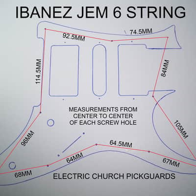 metallic ice blue acrylic pickguard for made in japan ibanez 6 string jem guitar image 6