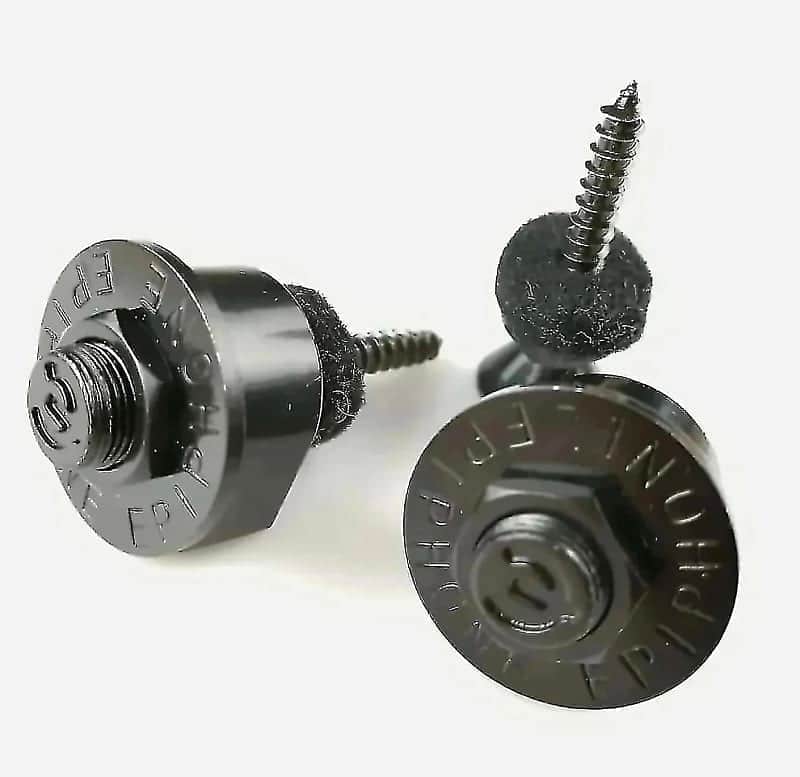 2 Piece Epiphone Guitar and Bass Strap Lock Buttons image 1