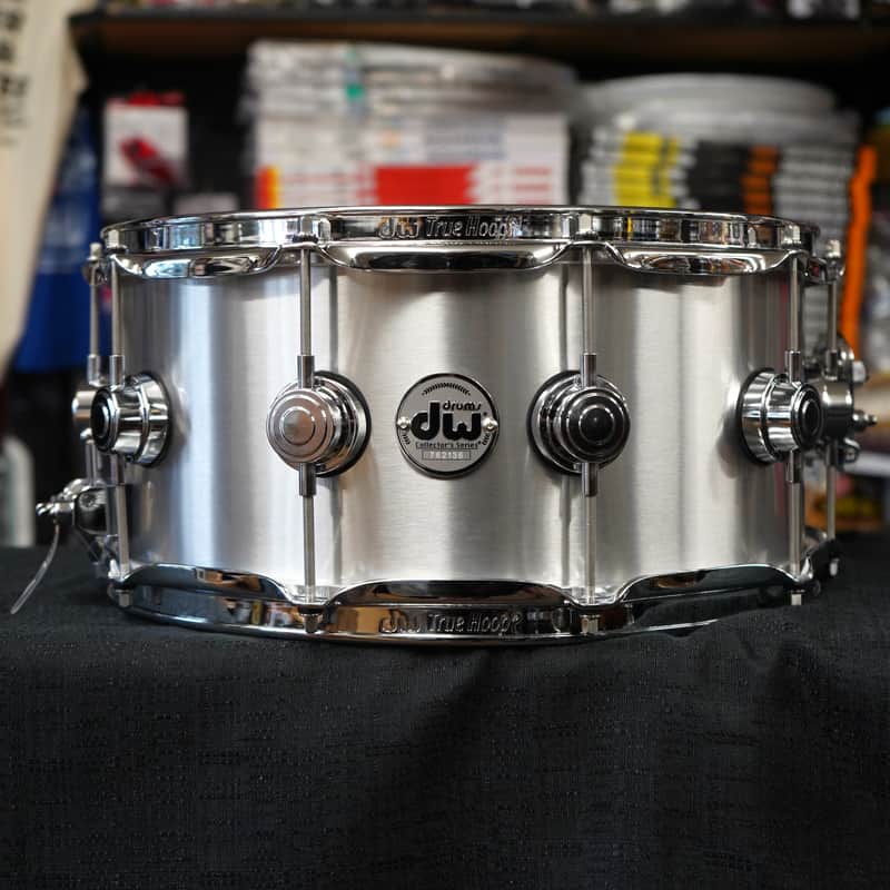 DW USA Collectors Series 6.5x14'' Thin Aluminum 1MM Shell Snare Drum w/ Chrome Hdw. image 1