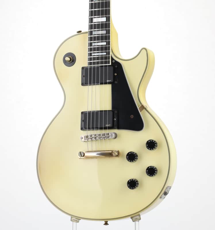 Gibson USA Les Paul Custom EMG MOD Vintage WhiteAlpine White | Reverb